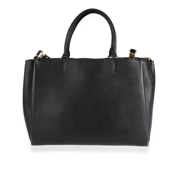 113586 pv Louis Vuitton Black Calfskin Lockme Tote Bag