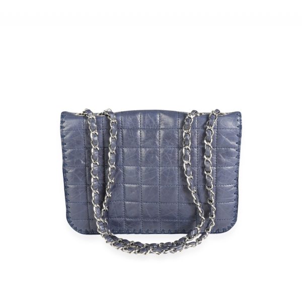 114072 pv 6ab0274a 24a4 459b 8184 ecb44b011377 Chanel Navy Leather Crochet Square Quilt Reissue Flap Bag