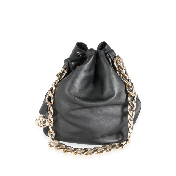 114245 pv Christian Dior Limited Edition Black Calfskin Paradise Bubble Bag