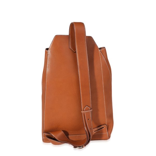 114344 pv Hermès Fauve Barenia Faubourg Flash Sailor Backpack PHW