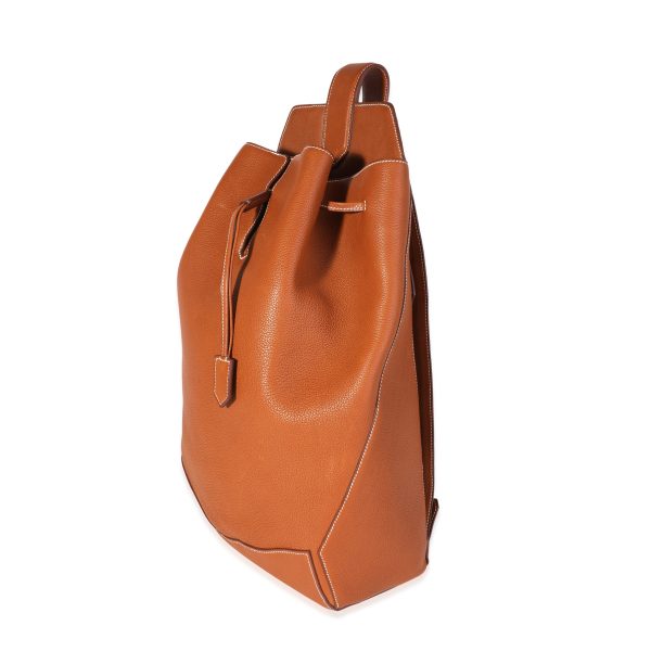 114344 sv Hermès Fauve Barenia Faubourg Flash Sailor Backpack PHW