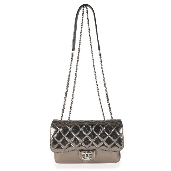 114421 bv f51ad91f b2dc 4ee0 8048 5c9a152983c0 Chanel Metallic Cracked Leather Clams Pocket Accordion Flap Bag