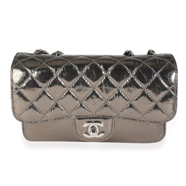 114421 fv cf120638 cf16 40b4 a552 e3cb248ef8f9 Chanel Metallic Cracked Leather Clams Pocket Accordion Flap Bag