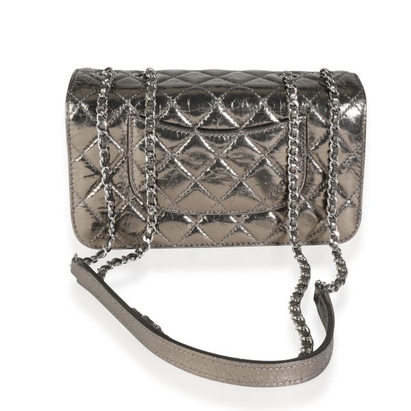 114421 pv 755a52c6 ac71 42c1 b107 317986ecd7b8 Chanel Metallic Cracked Leather Clams Pocket Accordion Flap Bag