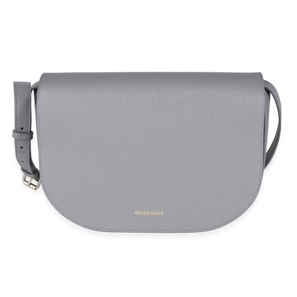 114687 fv Balenciaga Gray Textured Leather Small Ville Day Bag