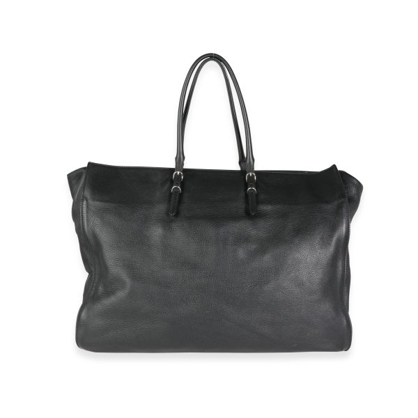 114688 pv Balenciaga Black Calfskin Leather Papier A4 Tote Bag