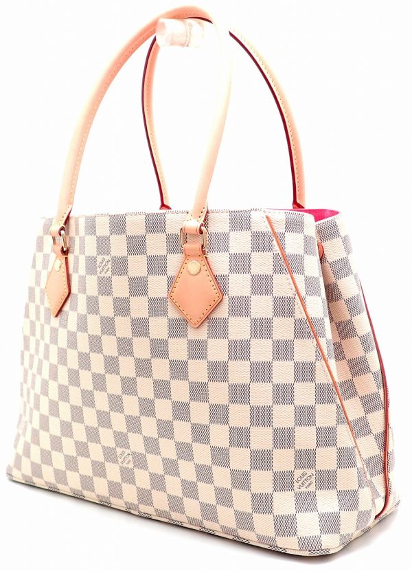 11471095 1 Louis Vuitton Damier Azur Calvi Tote Shoulder Bag Grenade