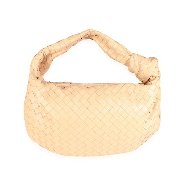 114856 pv Bottega Veneta Almond Intrecciato Leather Large Jodie Bag