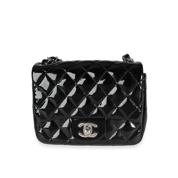 115022 fv 5e53c27b 86cc 4ae4 abcf abd61d197768 Chanel Black Quilted Patent Leather Classic Square Mini Flap Bag