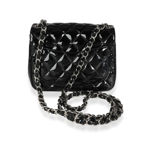 115022 pv 5d8d4bc3 f0f0 408e 8f2c 5d0a9f5d97f5 Chanel Black Quilted Patent Leather Classic Square Mini Flap Bag