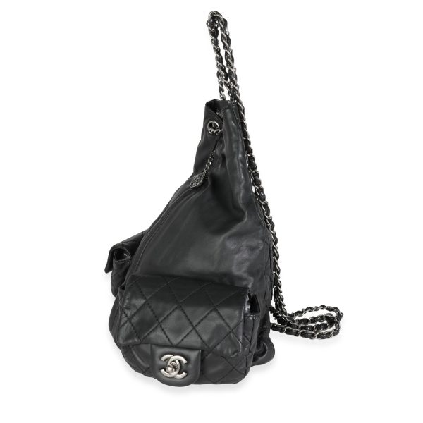 115039 sv Chanel Black Calfskin Backpack is Back