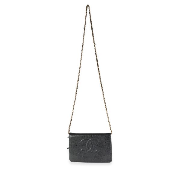 115090 bv Chanel Black Caviar Timeless Wallet On Chain