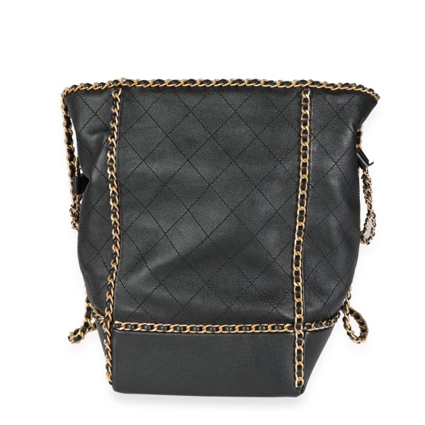 115133 pv ebd08006 0e5b 4f1a b060 b684a5a49967 Chanel Black Quilted Calfskin Chain Drawstring Bag