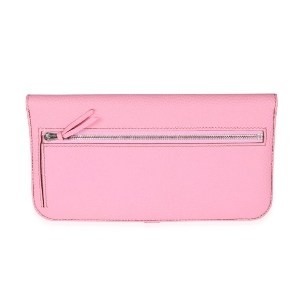 115240 pv Hermès 5P Pink Togo Dogon Recto Verso Wallet PHW