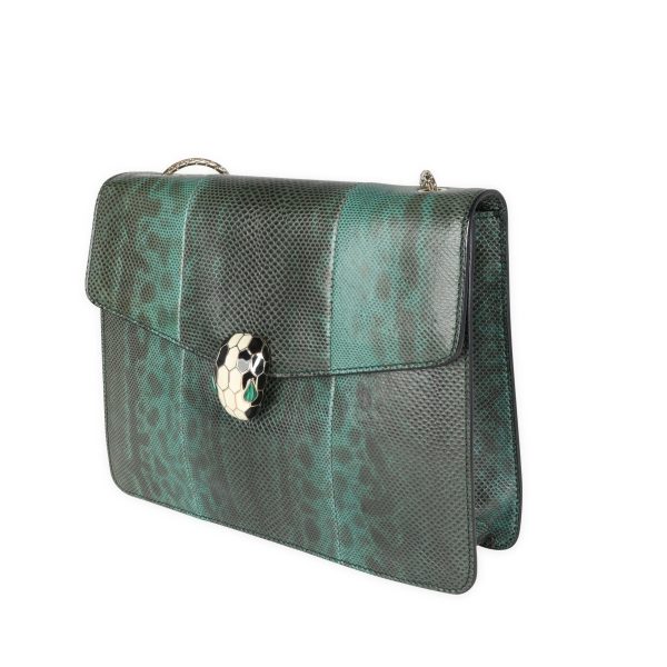 115333 sv 16555c2e cc5c 4ac6 9750 63ba5d64c695 Bvlgari Emerald Karung Serpenti Forever Shoulder Bag