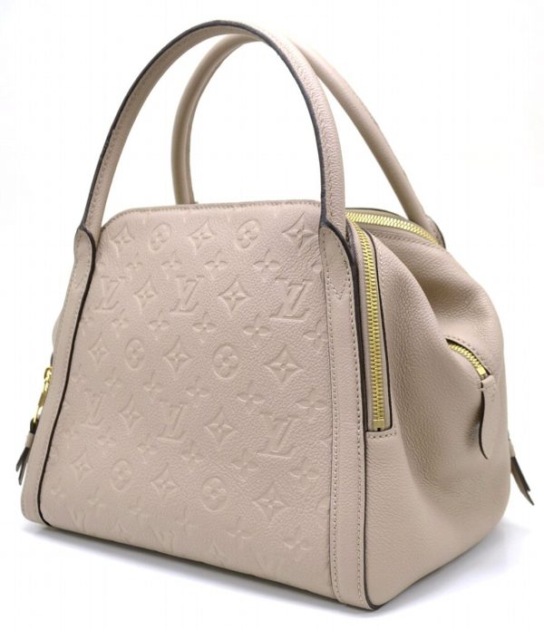 11541323 1 Louis Vuitton Monogram Empreinte Leather Male MM Handbag Tote Bag Beige