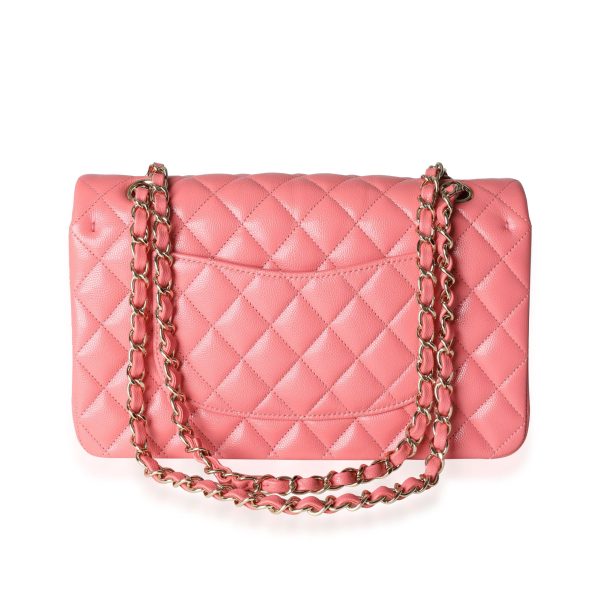 115447 pv Chanel Coral Caviar Quilted Medium Classic Double Flap Bag