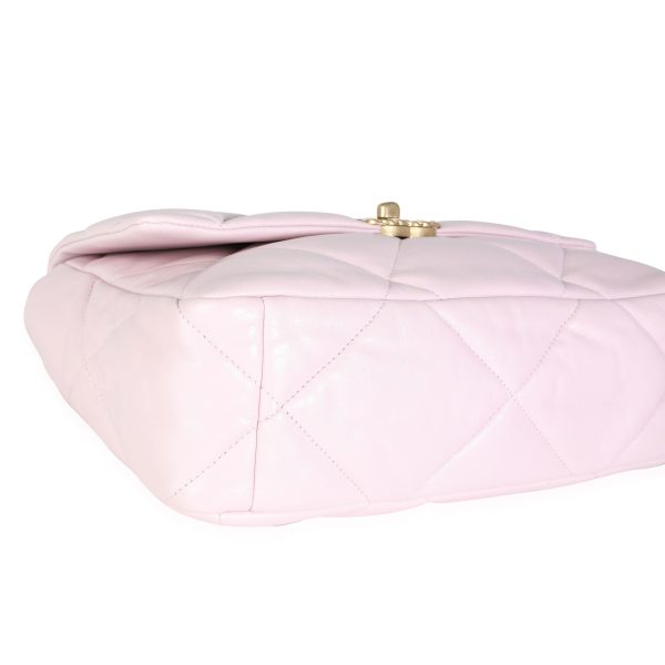 115472 box 2ce13f3b 7867 4ec4 9f73 de7ef5f575f9 Chanel Light Pink Quilted Lambskin Large Chanel 19 Bag