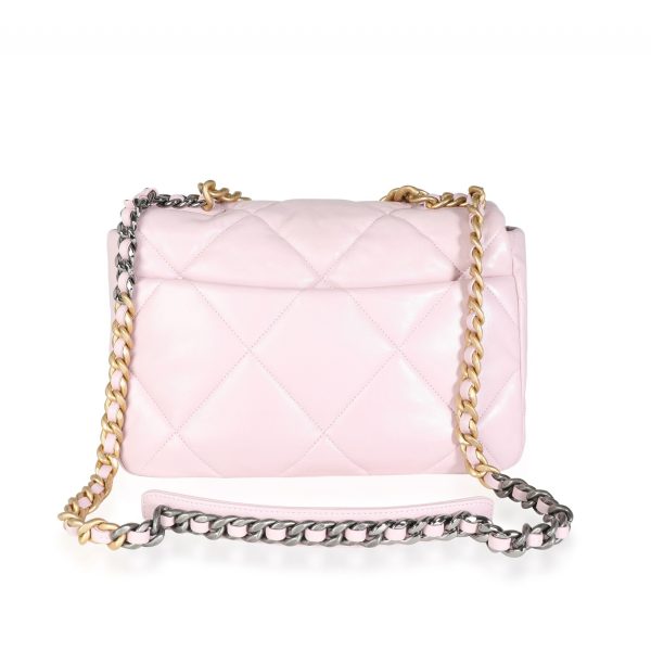 115472 pv 2f035ee1 3ba1 4304 88c8 85d31334fe76 Chanel Light Pink Quilted Lambskin Large Chanel 19 Bag