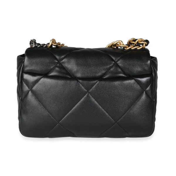 115494 pv 2d3b7eb6 84b6 4796 b27b 7d64f7066d90 Chanel Black Quilted Lambskin Medium Chanel 19 Bag