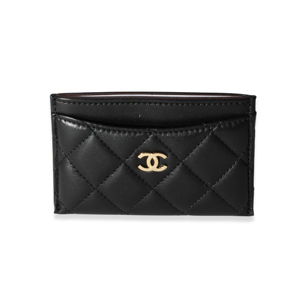 115548 fv 77b7bd37 8372 4b27 9dcb b415c46a18d4 Chanel Black Quilted Lambskin Classic Card Holder