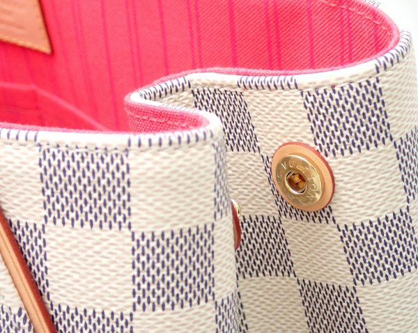 11560718 7 Louis Vuitton Damier Azur Calvi Tote Shoulder Bag White