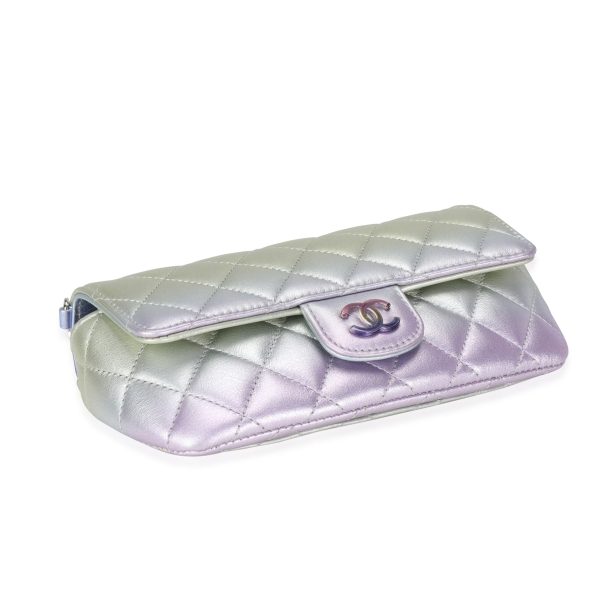 115790 box Chanel Multicolor Metallic Gradient Calfskin Glasses Case With Classic Chain