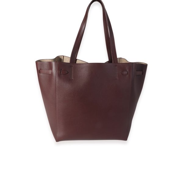 115974 pv Celine Eggplant Leather Medium Cabas Phantom Tote