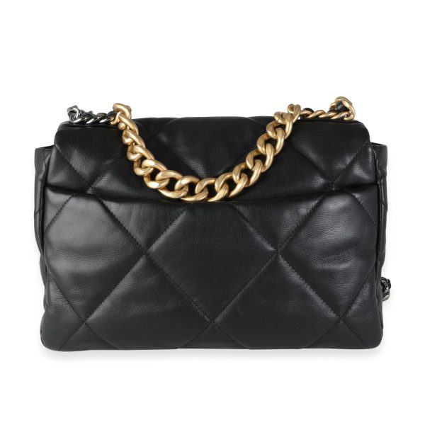 116145 pv Chanel Black Quilted Lambskin Large Chanel 19 Bag