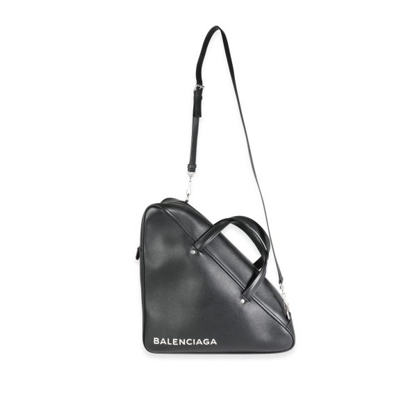 116247 bv Balenciaga Black Calfskin Medium Triangle Duffle