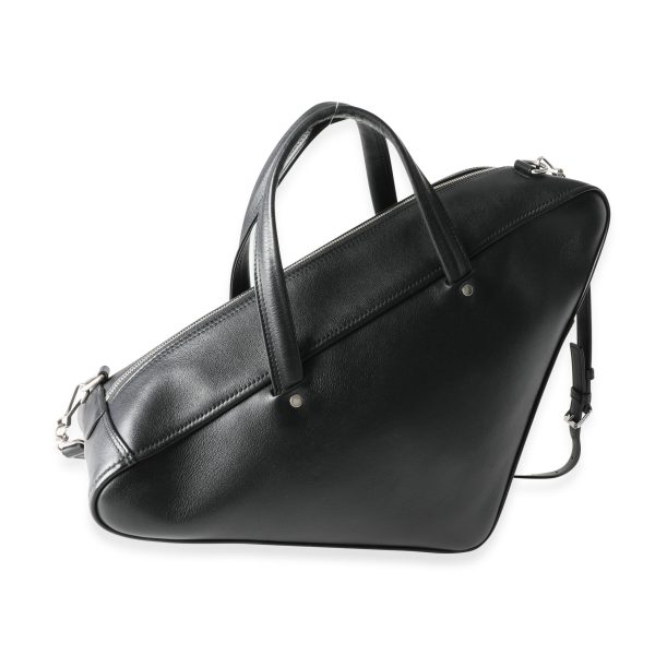 116247 pv Balenciaga Black Calfskin Medium Triangle Duffle