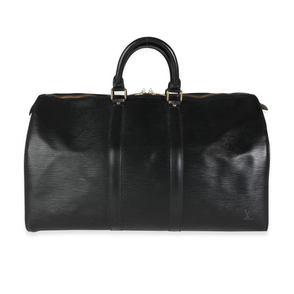 116306 fv Louis Vuitton Black Epi Leather Keepall 50