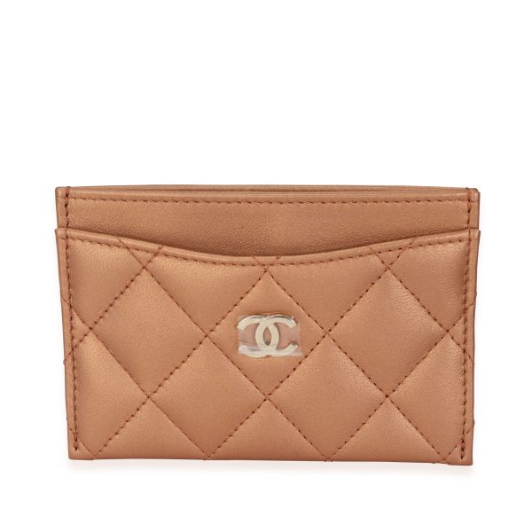 116392 fv 7be4e142 69cc 440b 95d9 4ddec5a7dc35 Chanel Bronze Quilted Lambskin Leather Card Holder