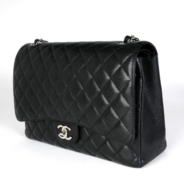 116398 sv bb55d664 06a4 45b0 84ec c9e74b1dc71b Chanel Black Quilted Caviar Maxi Classic Double Flap Bag