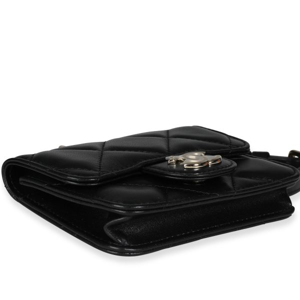 116594 box 15d4ea32 03d5 4c30 9115 c4d8a73aaead Chanel Black Quilted Lambskin Elegant Chain Mini Belt Bag