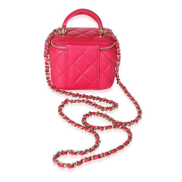 116609 pv fc1476d7 4eee 42d7 bb9e 700f696be18e Chanel Fuchsia Quilted Lambskin Mini Vanity Crossbody