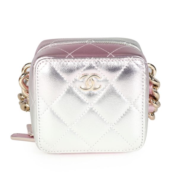 116638 fv a71cd3bb 7216 472a bc30 c866ad2e5f17 Chanel Iridescent Quilted Lambskin Like a Wallet Cube Chain Bag