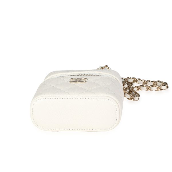 116639 stamp 87213074 3c84 4f6b 8b52 473262ea26d0 Chanel Creme Quilted Caviar Mini Vanity Case