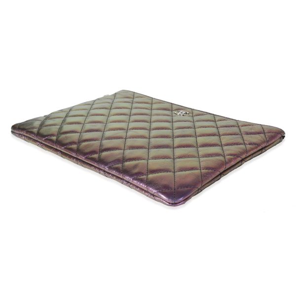 116644 box 5ed59980 bb2d 4c7c 8a6a 6c8f97fdb258 Chanel Iridescent Purple Quilted Calfskin O Case