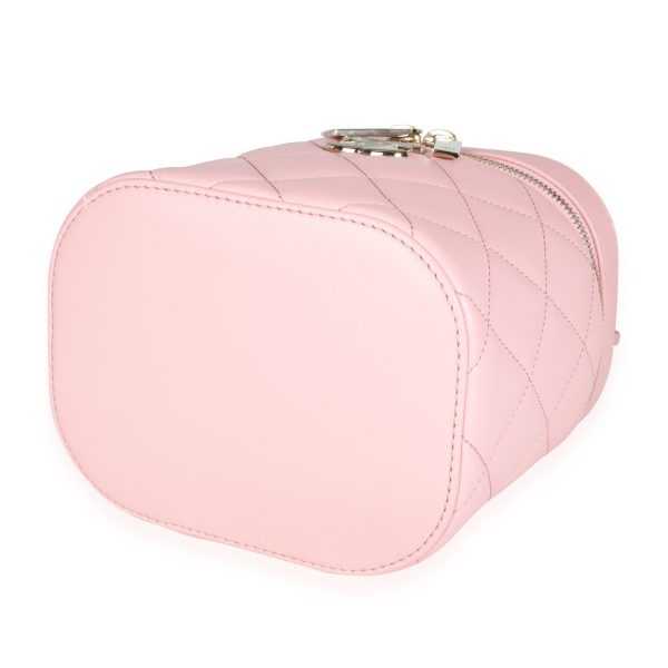 117061 box Chanel Light Pink Quilted Lambskin Small Trendy CC Vanity Case