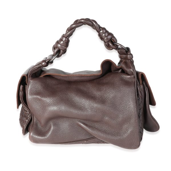 117271 fv Bottega Veneta Brown Intrecciato Leather Hobo