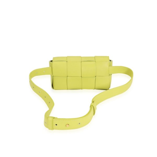 117325 pv Bottega Veneta Kiwi Intrecciato Nappa Leather Mini Cassette Belt Bag