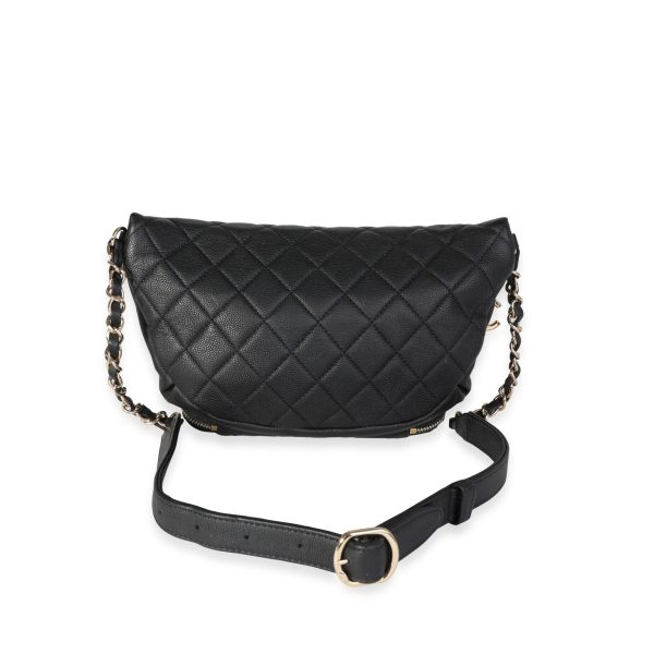 117439 pv 9cbac8cd 7dcc 4b47 a8e9 de396a1865d3 Chanel Black Quilted Caviar Leather Business Affinity Waist Belt Bag