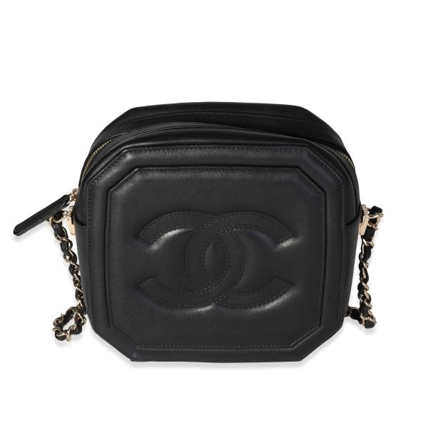 117440 fv Chanel Black Lambskin Octagon Camera Bag