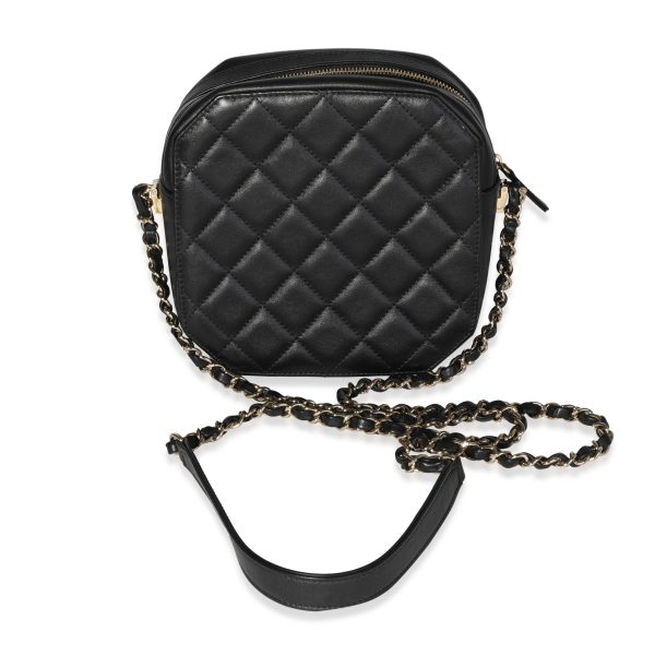 117440 pv Chanel Black Lambskin Octagon Camera Bag