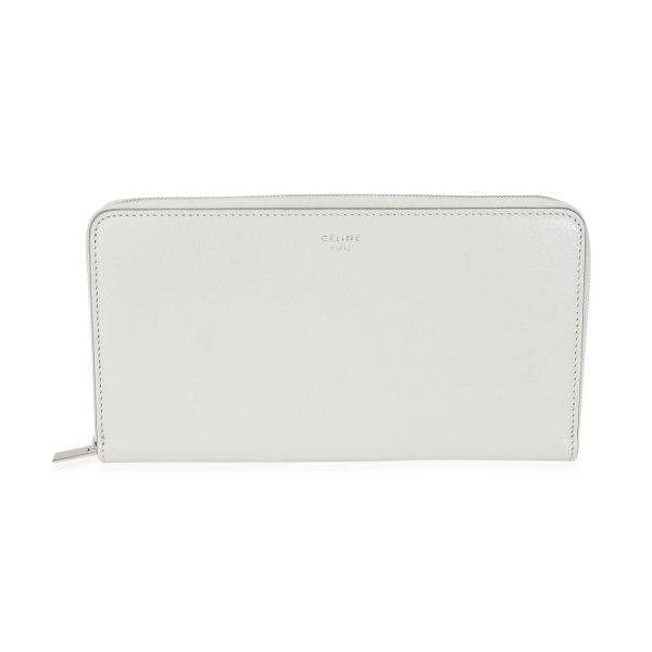 117512 fv Celine Cement Leather Large Zip Around Wallet