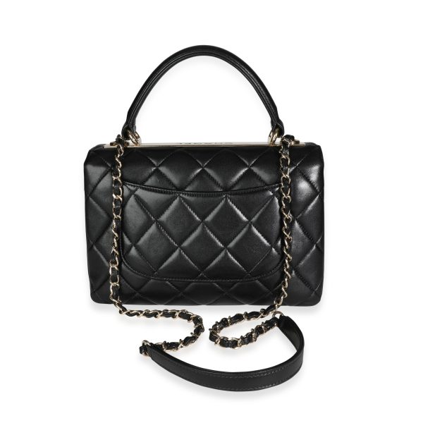 117580 pv 5240a880 b35a 4c02 a2f3 a7b2d0aba90e Chanel Black Quilted Lambskin Trendy CC Top Handle Flap Bag