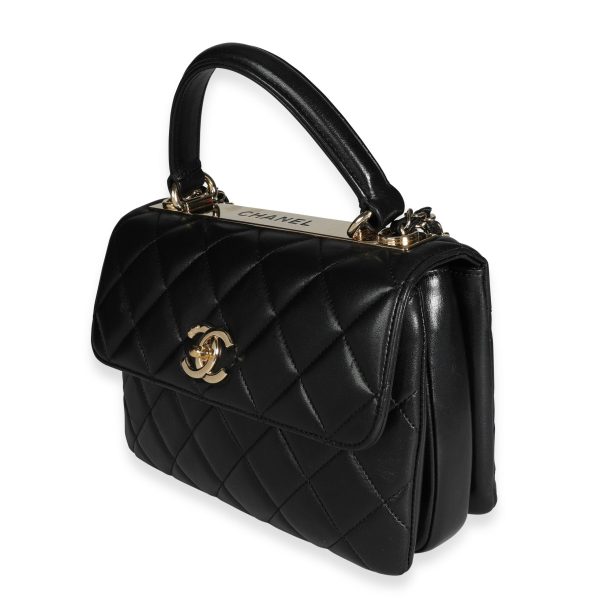 117580 sv 4d761a3c 48a7 47f2 8d89 9596b3e5a98f Chanel Black Quilted Lambskin Trendy CC Top Handle Flap Bag