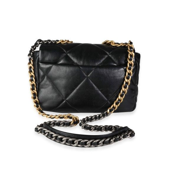 117583 pv 4ba14118 242f 4c00 880e cedec64eb4ed Chanel Black Quilted Lambskin Medium Chanel 19 Bag