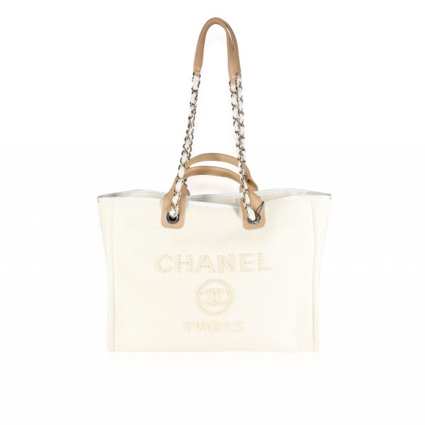 117593 bv b5af75a9 57d2 4352 90ef 51f9f3905975 Chanel Natural Canvas and Tan Leather Large Pearl Deauville Tote